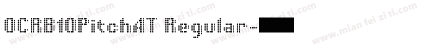 OCRB1OPitchAT Regular字体转换